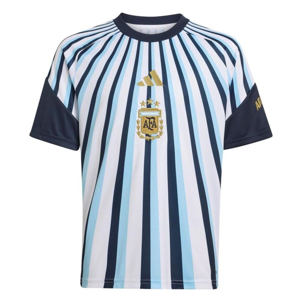 Adidas Childrens/Kids 2026 Pre Match Argentina Football Jersey / White/Blue